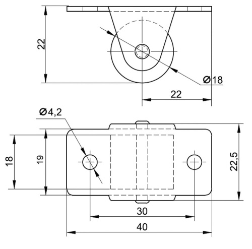 Колесная опора 009.00.000М фото 2