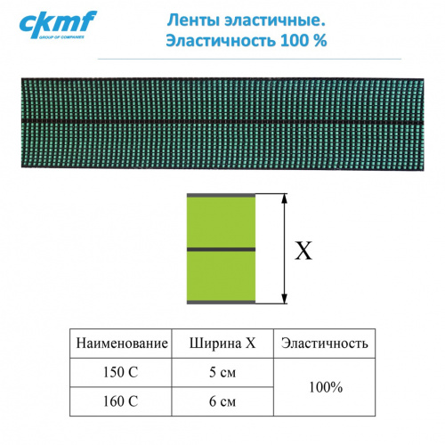 Ленты эластичные эластичность 100% (Китай) Ленты эластичные эластичность 100% (Китай)