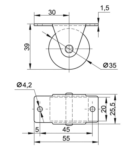 Колёсная опора 013.00.000М фото 2