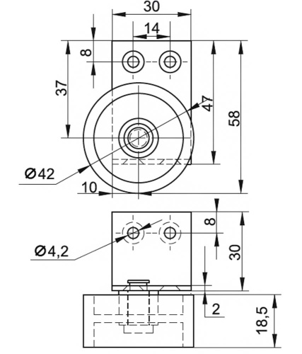 Колесная опора 028.00.000М фото 2