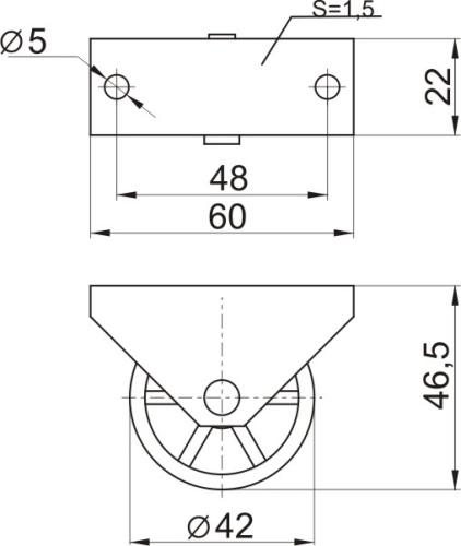 Опора колесная № 512 фото 2