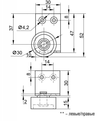 Колесная опора 029.00.000 фото 2