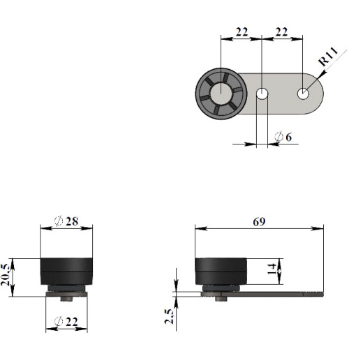 Роликовая опора № 252 фото 2