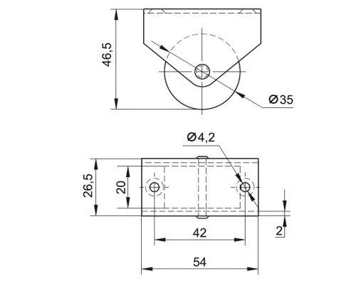 Колёсная опора 001.00.000М фото 2