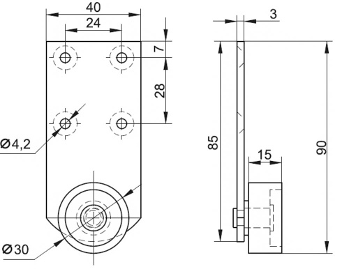 Колесная опора 025.00.000М фото 2