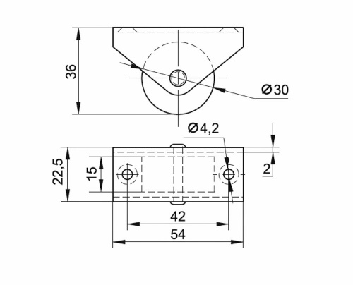 Колесная опора 003.00.000М фото 2
