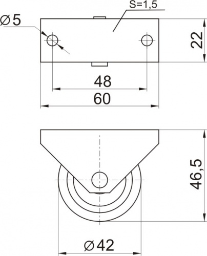 Опора колесная № 512Р фото 2