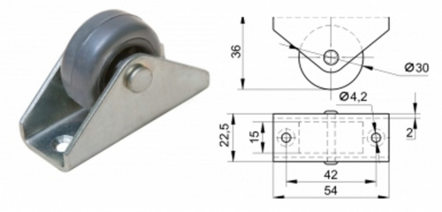 Колесная опора 003.00.000 фото 3