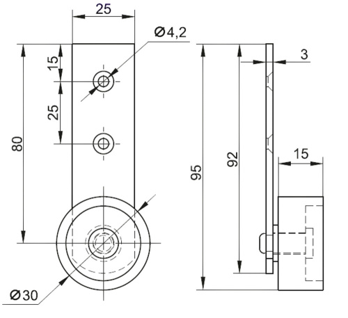 Колесная опора 458.00.000М фото 2