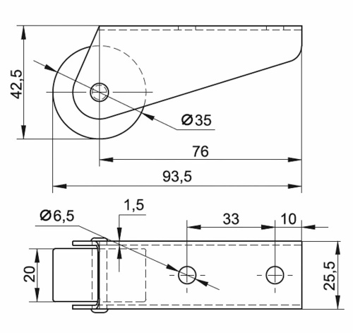 Колёсная опора 020.00.000М фото 2